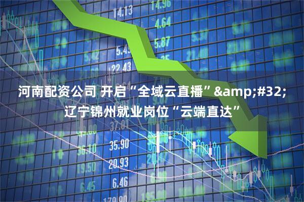 河南配资公司 开启“全域云直播”&#32;辽宁锦州就业岗位“云端直达”